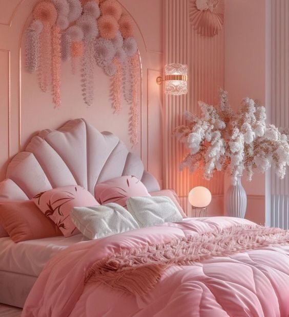 pink girl bedroom design