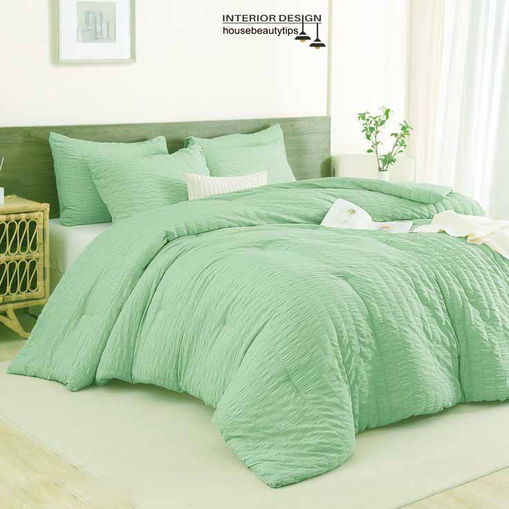 natural green bedroom decor (  green and gray bedroom ideas  )