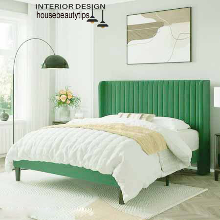 green bedroom with plants (  green grey bedroom ideas    )