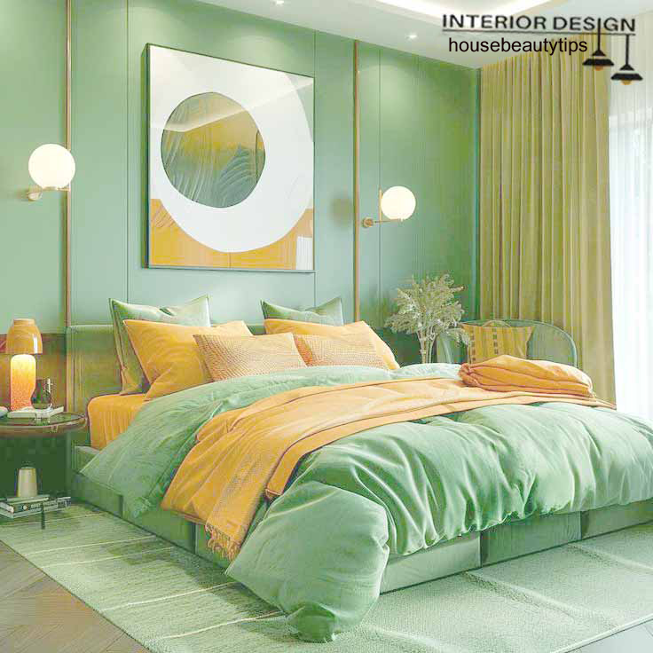 dark green bedroom design (  navy and green bedroom   )