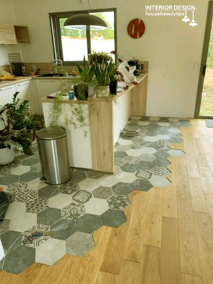 Unique Flooring in American kitchens