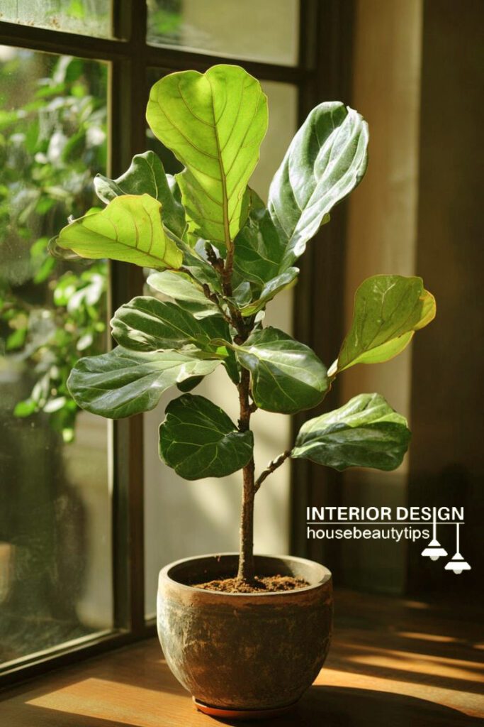 Fiddle Leaf Fig Tree (Ficus lyrata)  indoor plant 2025