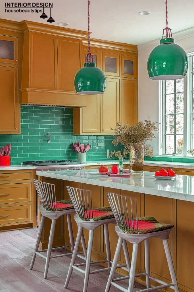 USA kitchens Brighten Up with Color