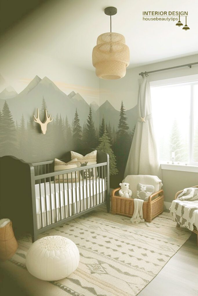  Modern Industrial baby bedroom