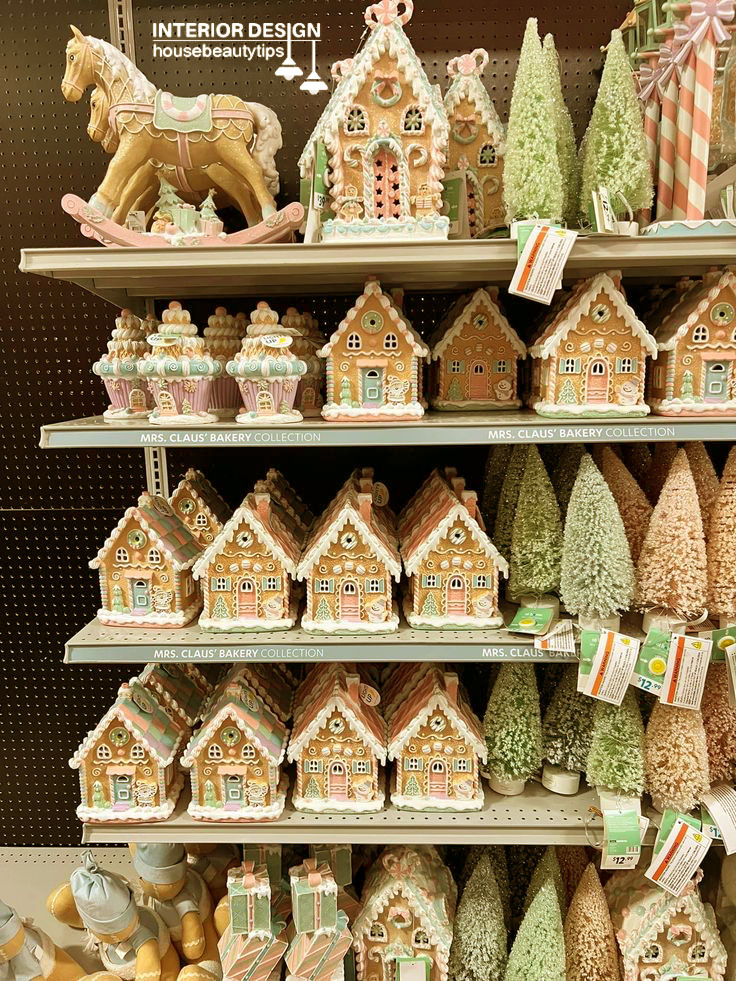 Display Options for ginger bread house decor