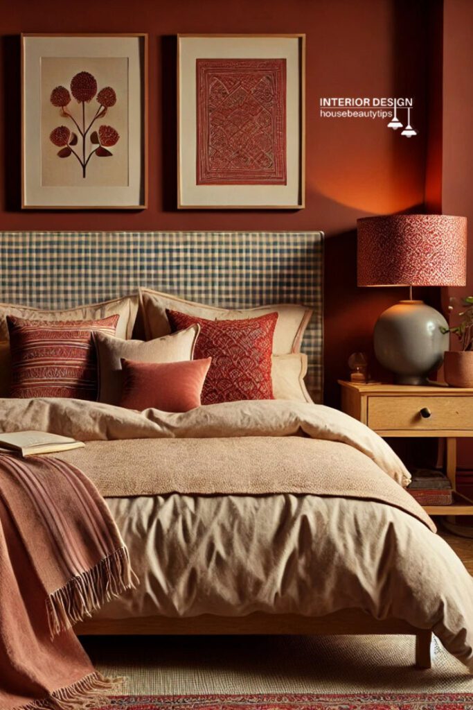 Layering Warm Colours with Bedding and Accessories