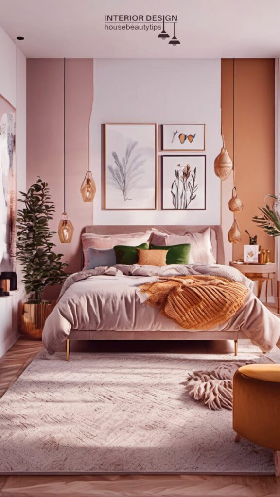 Complementary Colour Palettes for a Warm Bedroom